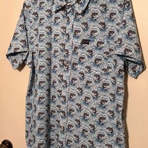 Hurley Blue Patterned Short Sleeve Shirt